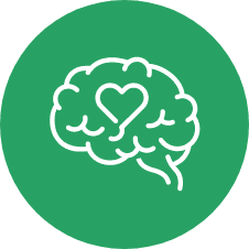 green circle with brain icon